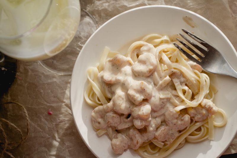 Creamy Alfredo pasta with chicken